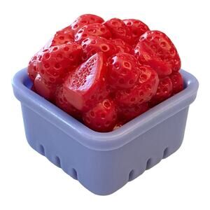 American Girl Strawberries Basket Lea Fruit Stand Accessory Berries & Container